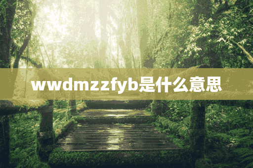 wwdmzzfyb是什么意思